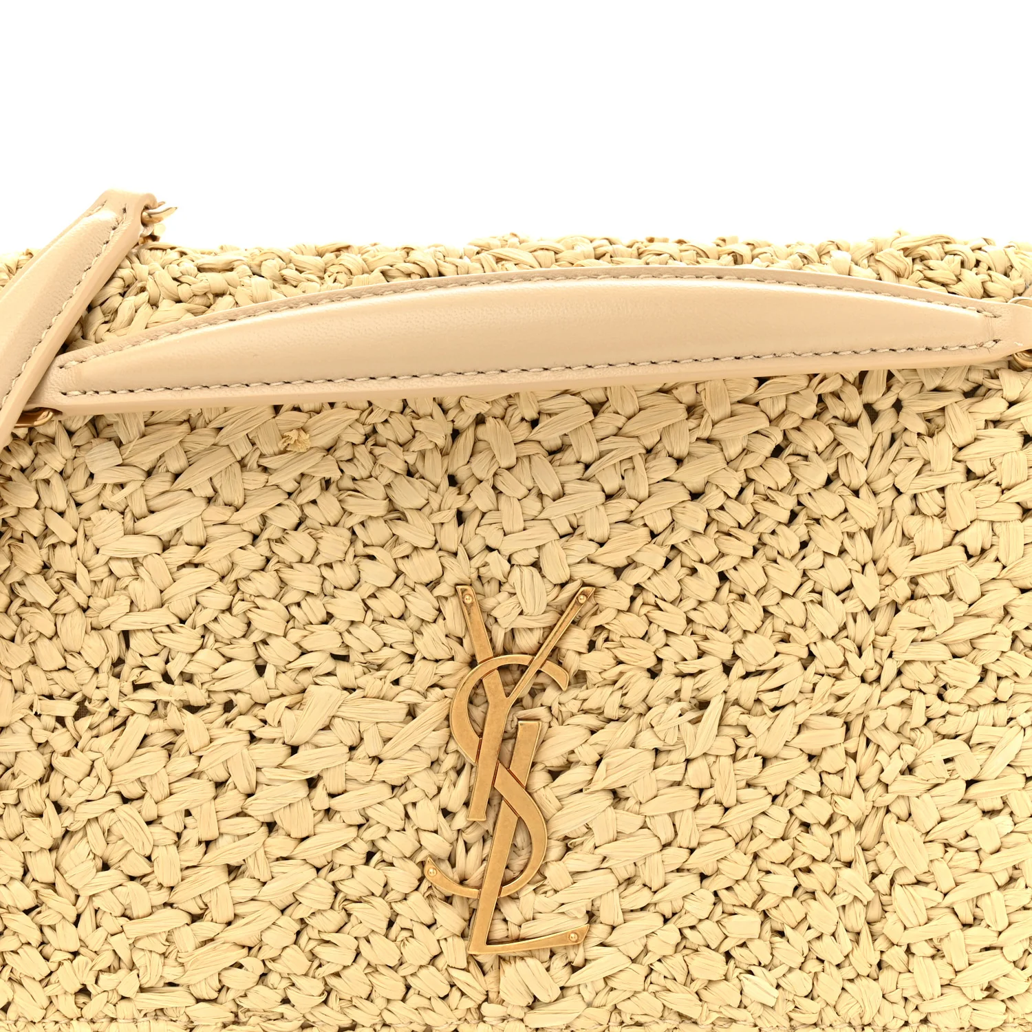 Raffia Monogram Medium Jamie Natural Avorio