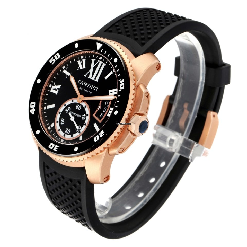 [Super Clone]Calibre Rose Gold Black 42mm