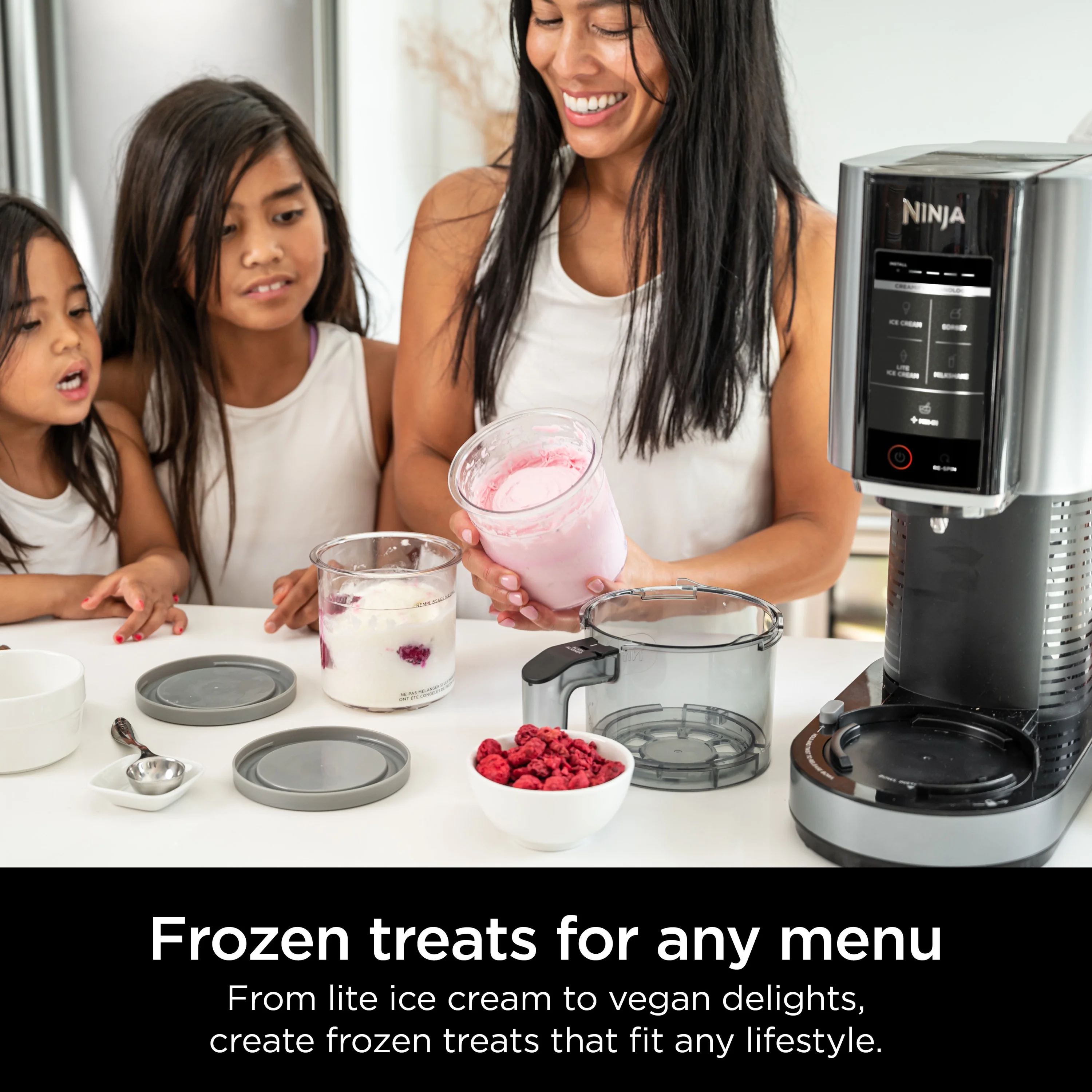 ? CREAMi? Ice Cream Maker, 5 One-Touch Programs, with 2 Pints Included, Walmart Exclusive - Image 3