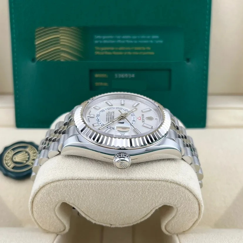 [Super Clone]RLX  Sky-Dweller 42mm Stainless Steel White Dial Jubilee - 336934