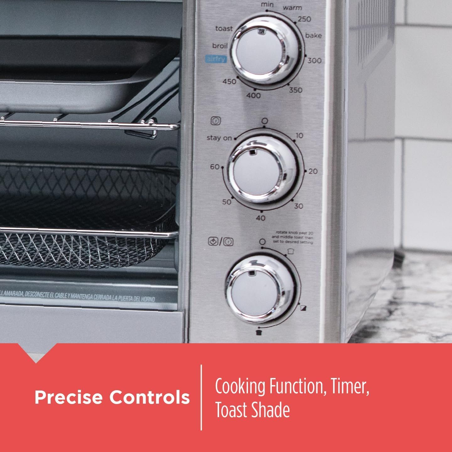 BLACK+DECKER 6-Slice Air Fry Toaster Oven, 5-in-1 Countertop Oven