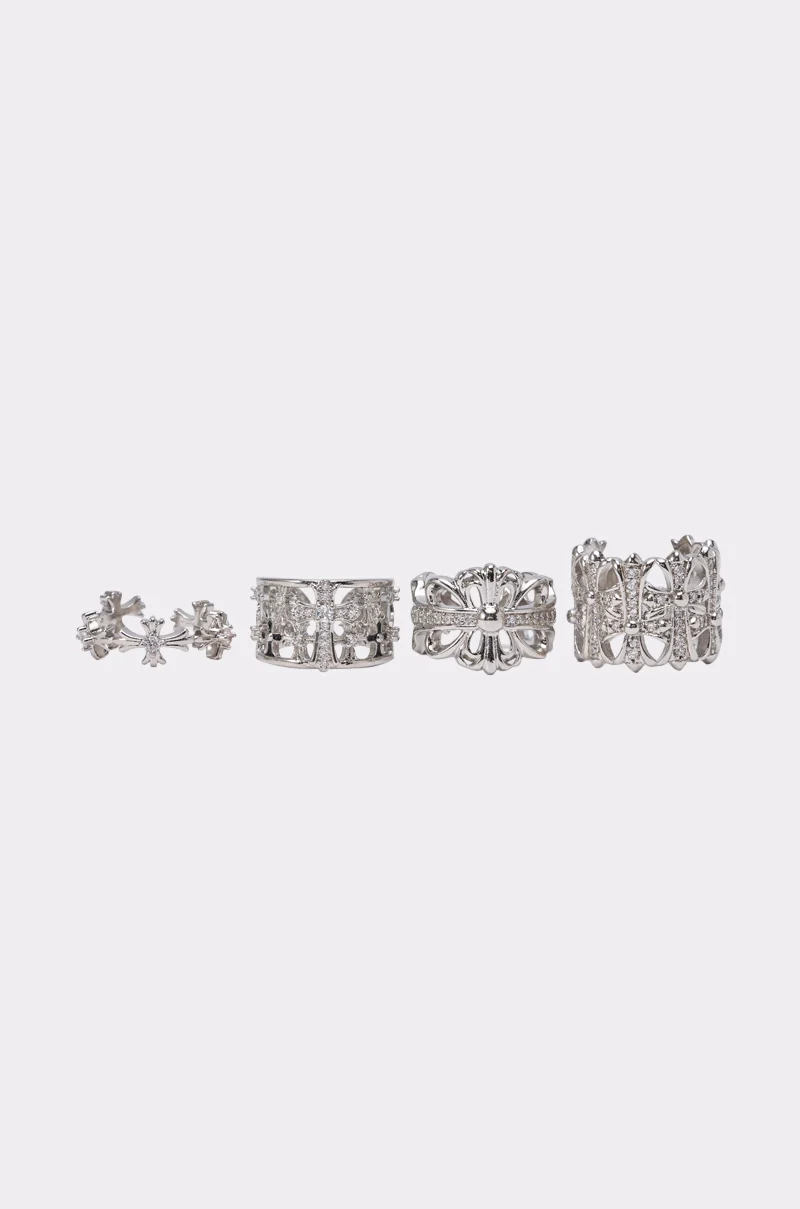 CHROME VIBES RING SET - Akira Store
