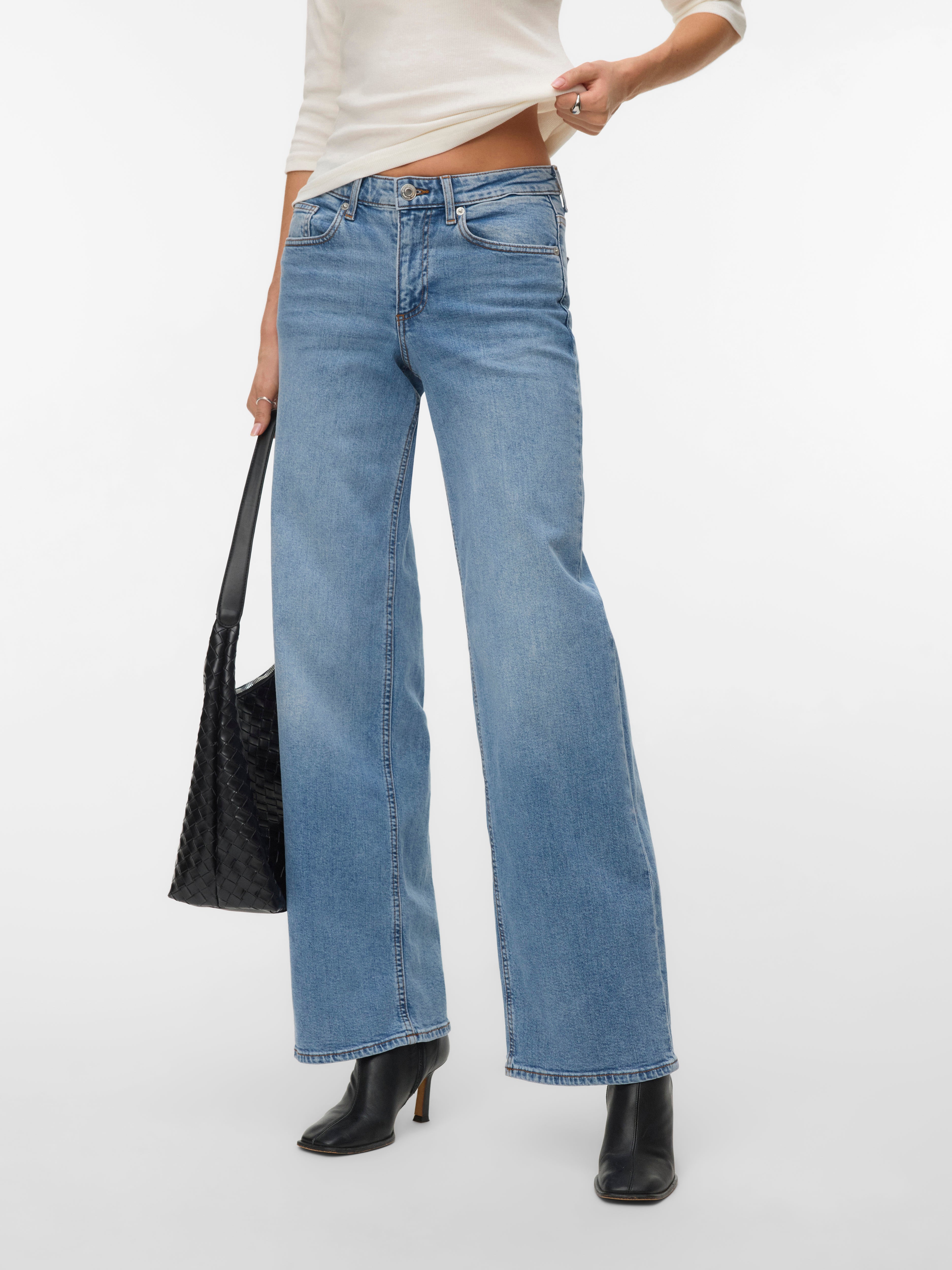 VERO MODA® VMSANDIE-STRETCH Mid rise Wide Leg Fit Jeans