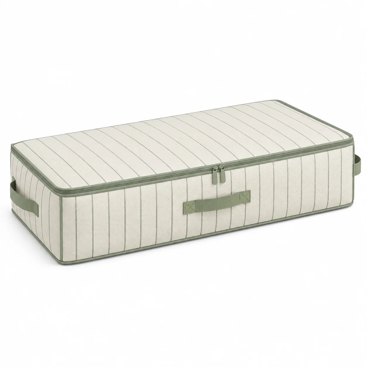 Sage Stripe Underbed Clothes Storage Bag