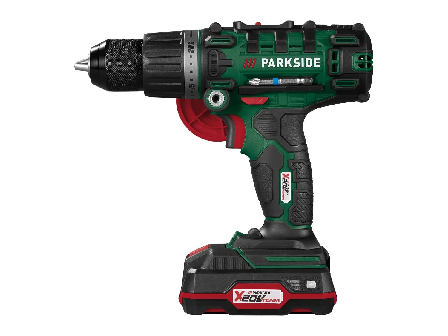 PARKSIDE Set perceuse-visseuse  percussion sans fil PSBSA 20-Li + batterie + chargeur, 20 V