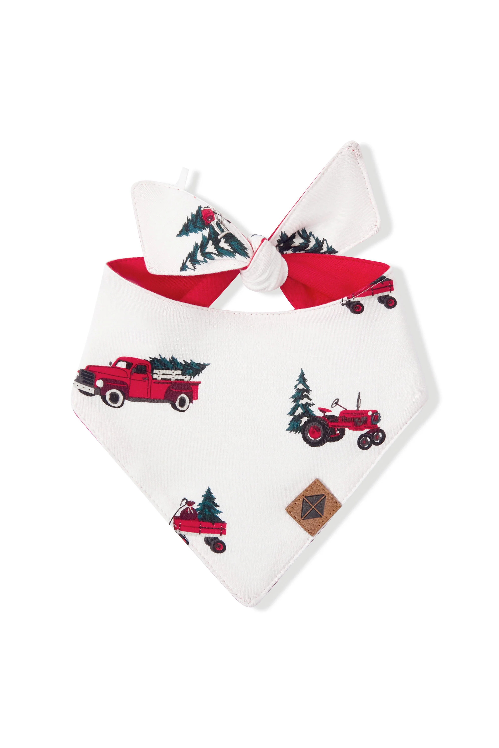 Dog Bandana in Holiday Tree Farm