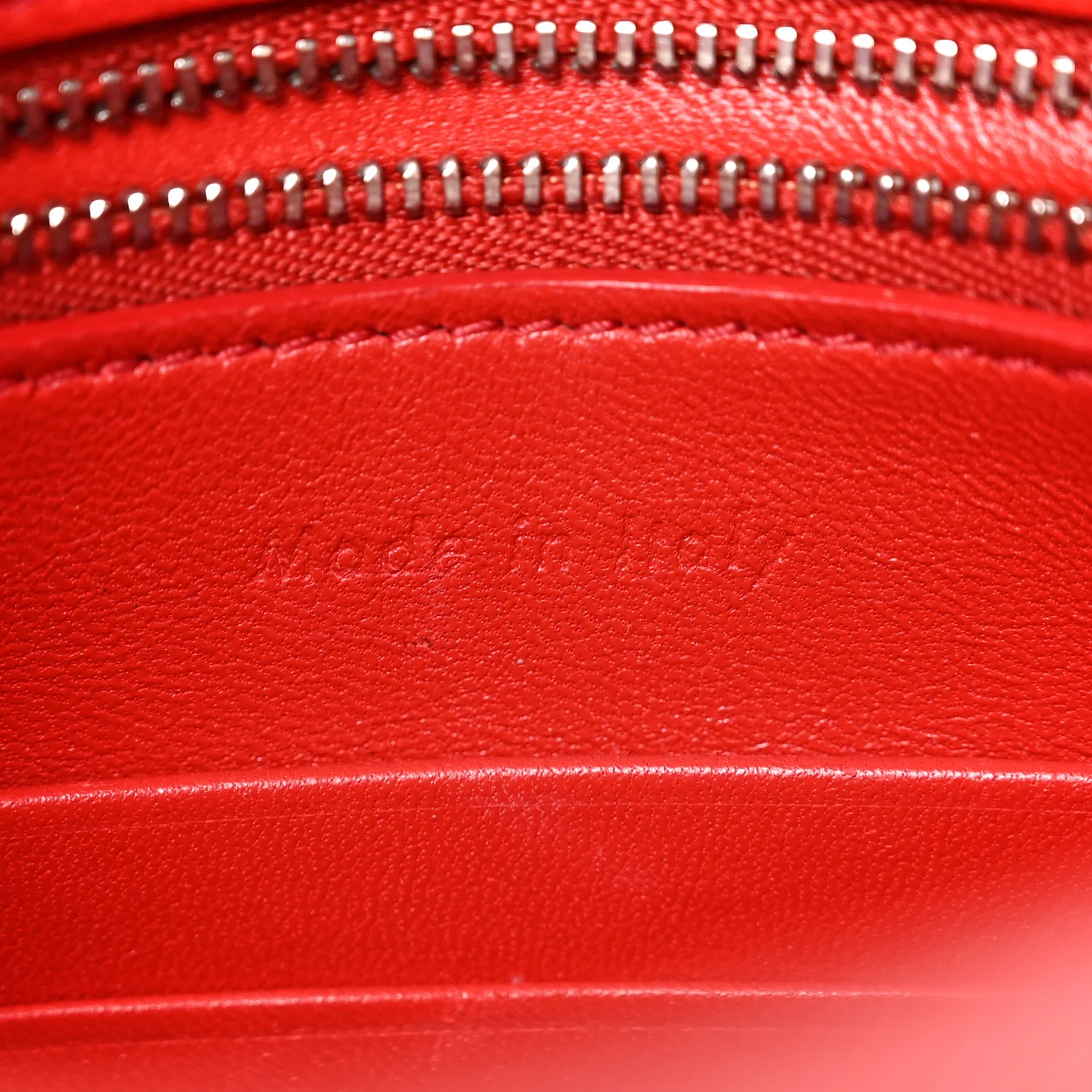 Grained Calfskin Small Trotteur Coquelicot