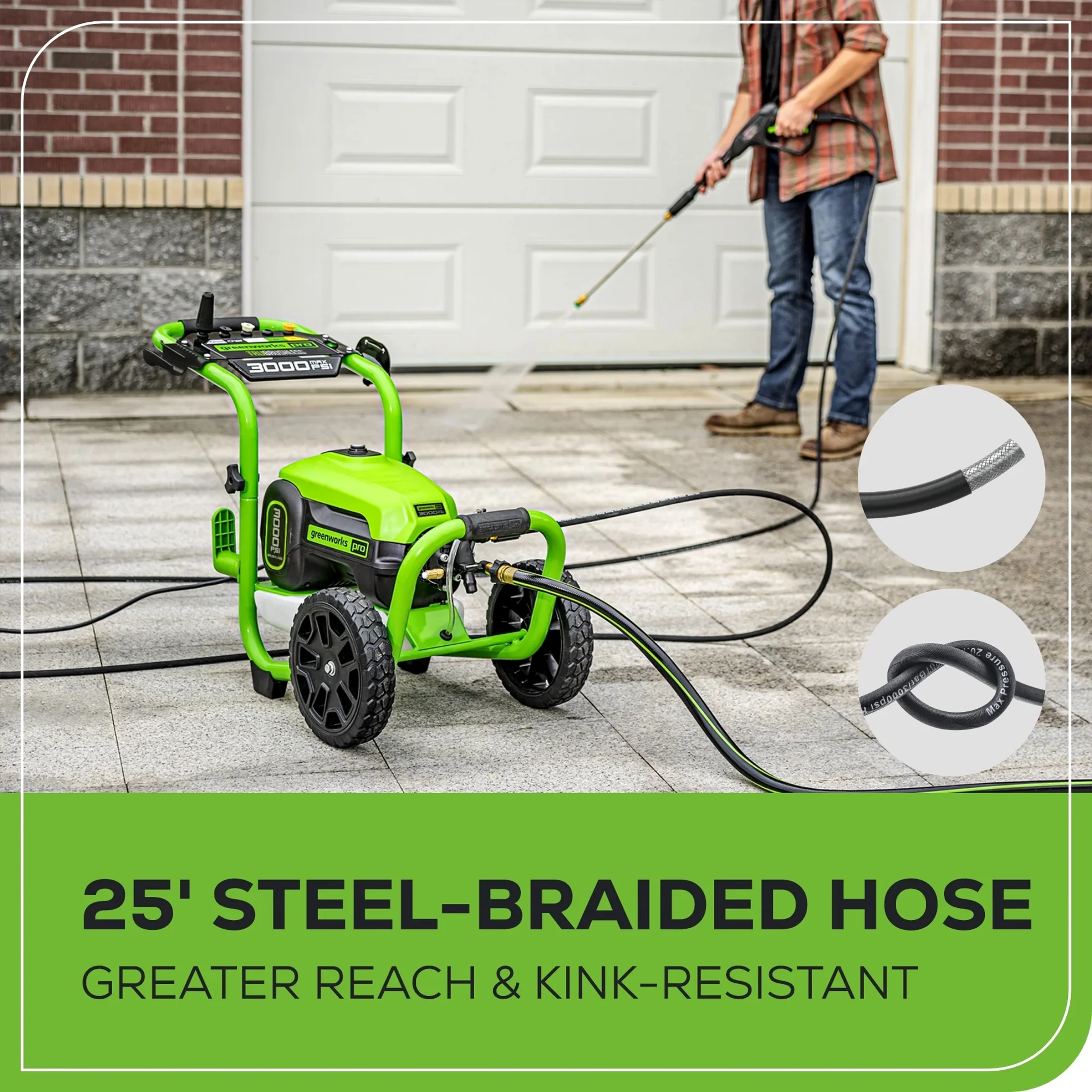 3000 PSI 2.0 Max GPM TruBrushless Electric Pressure Washer (Motor: 120V) - Image 4