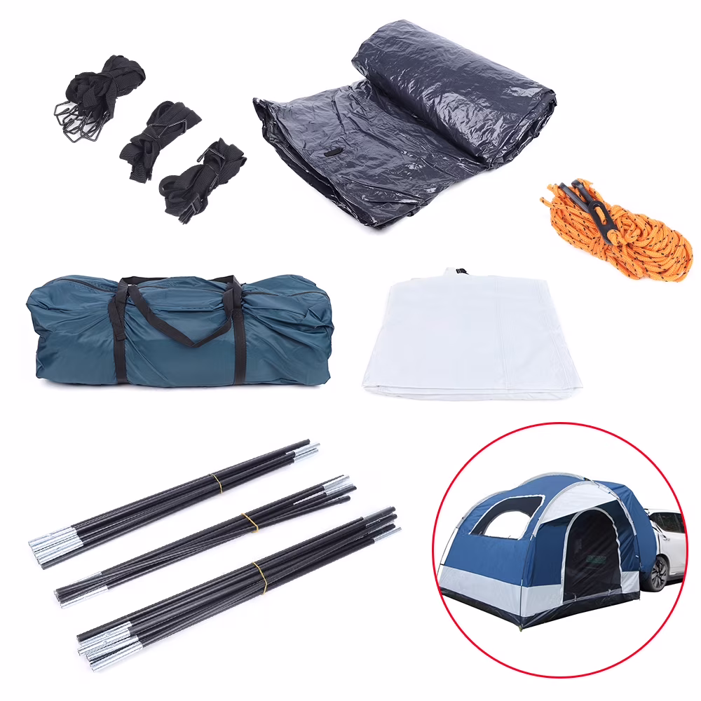 Wildnix Portable SUV Camping Tent with Aluminum Alloy, High Wind Resistance, Easy Storage, Ground Nails and Wind - Proof Rope for Maximum Stability and Safety