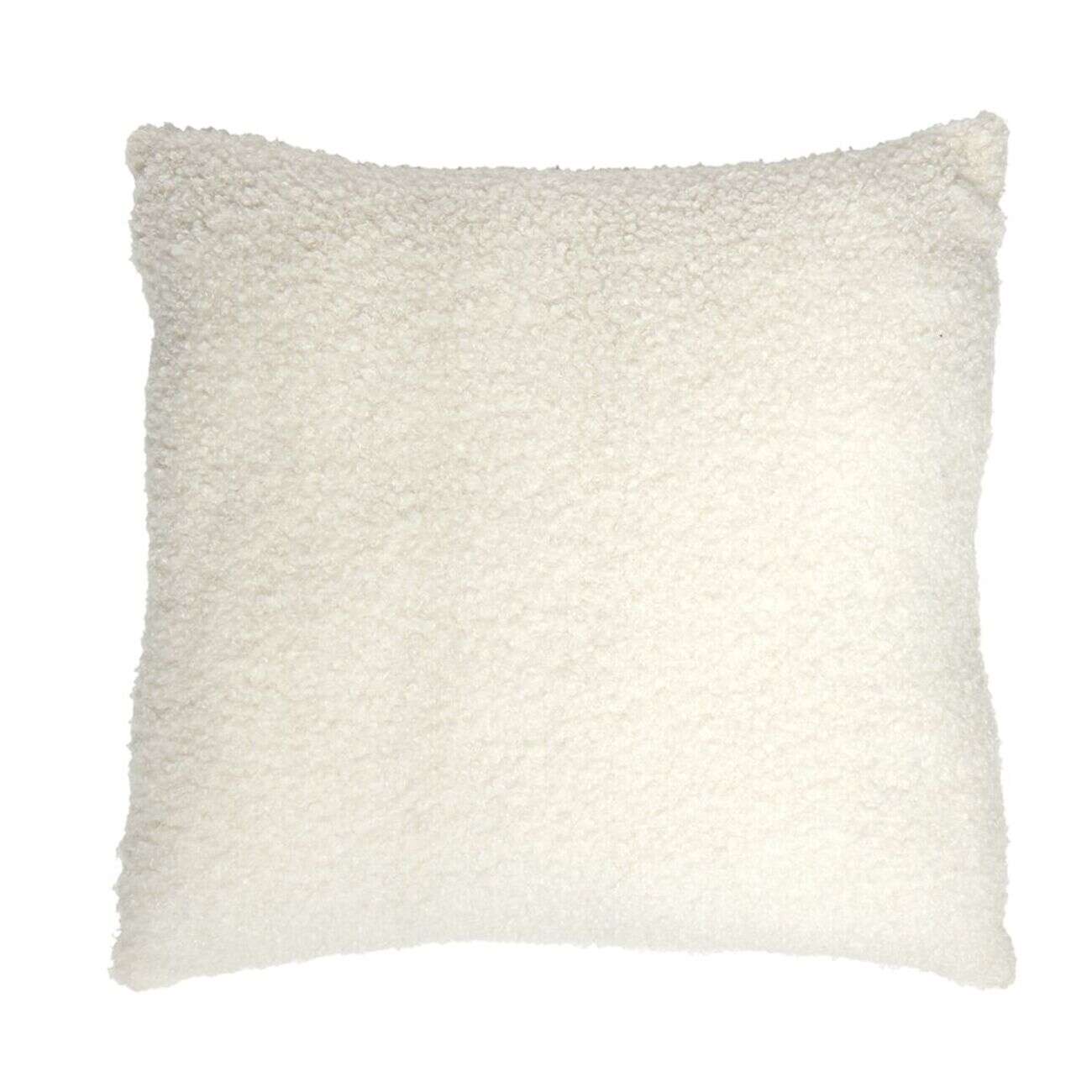 Coussin carré effet laine bouclette 40x40cm (3 modèles)