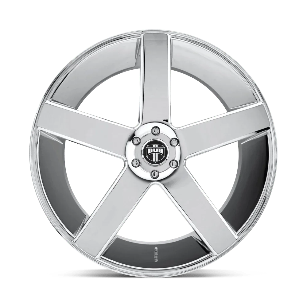 DUB 1PC Cast Aluminum Rim S115 22X8.5 5X4.5 CHR - PLATED 38MM, S115228565+38