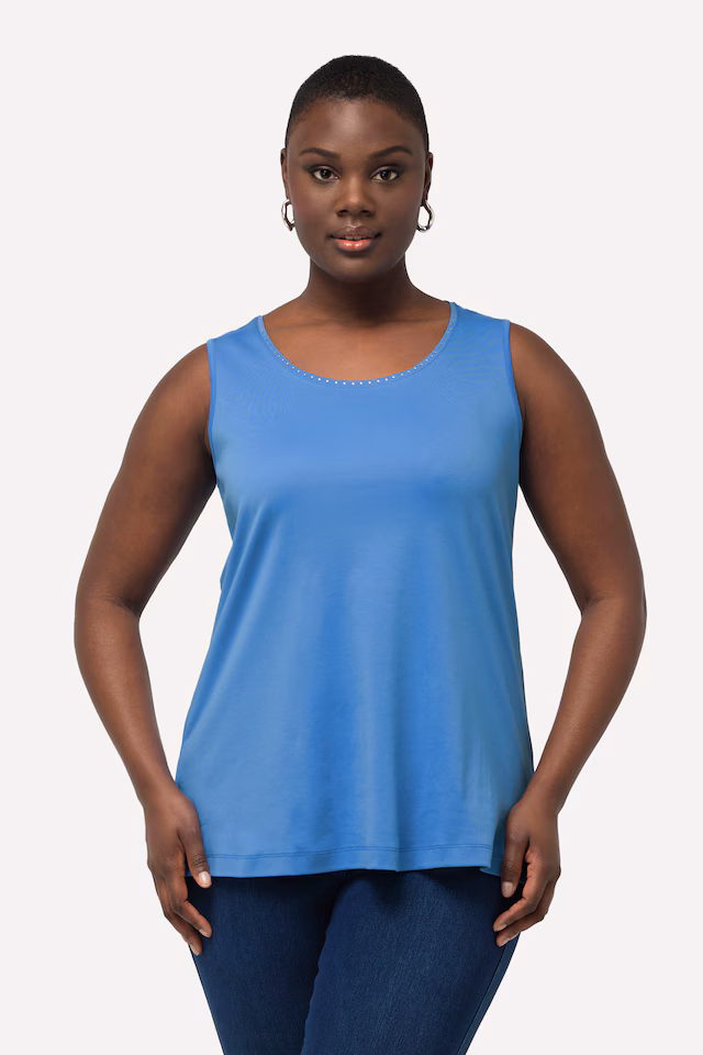 Rhinestone Pima Cotton Tank Top