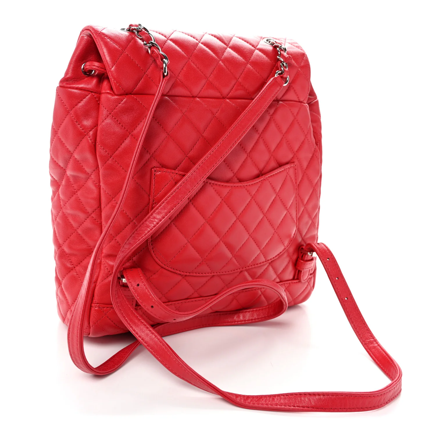 Lambskin Quilted Large Urban Spirit Backpack Red