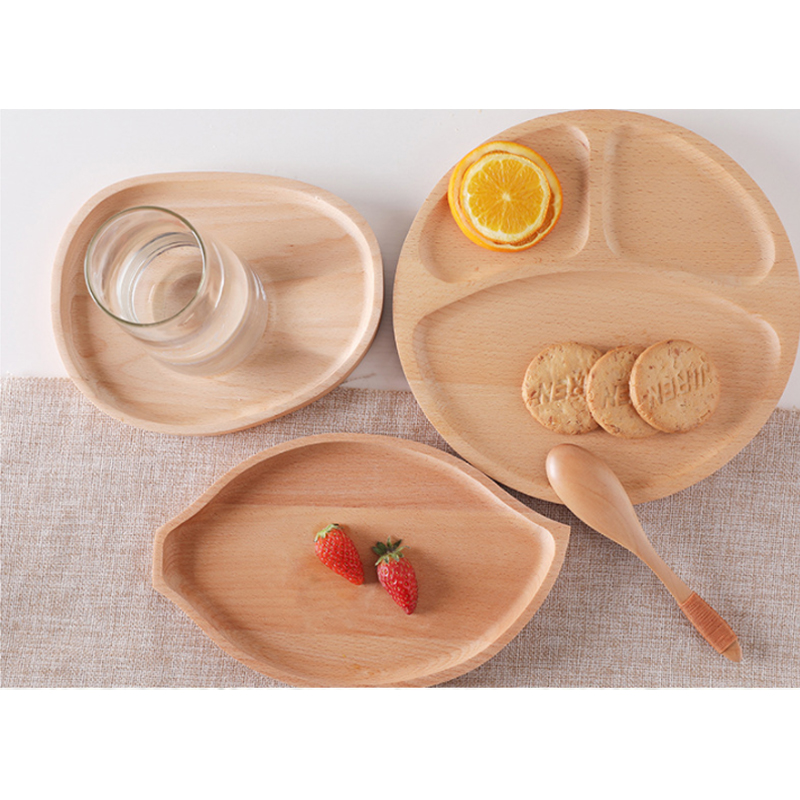 Beech Wooden Children's Wooden Cartoon Plate Dish, Eco-Friendly Plate,  Handcrafted Dinnerware