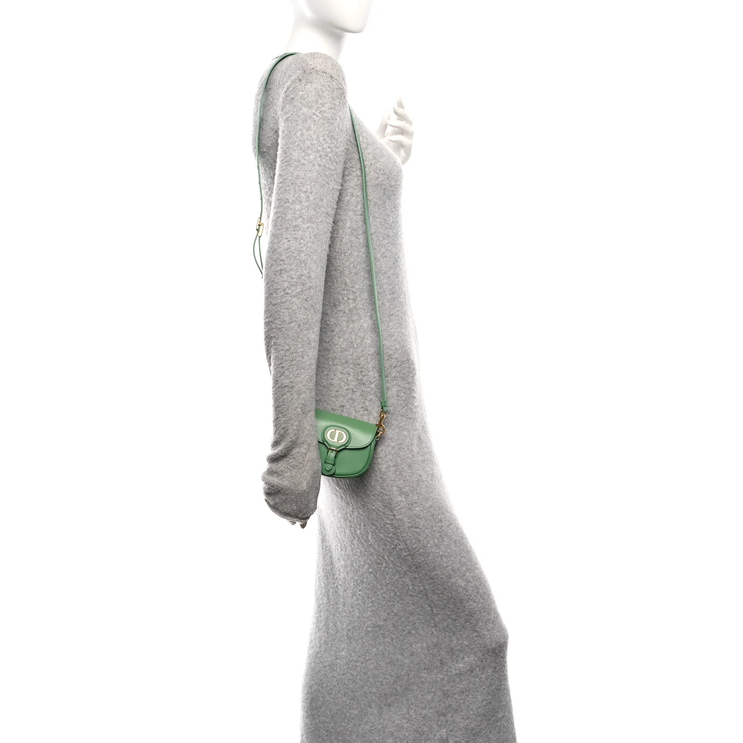 Box Calfskin Micro Bobby Bag Sage Green