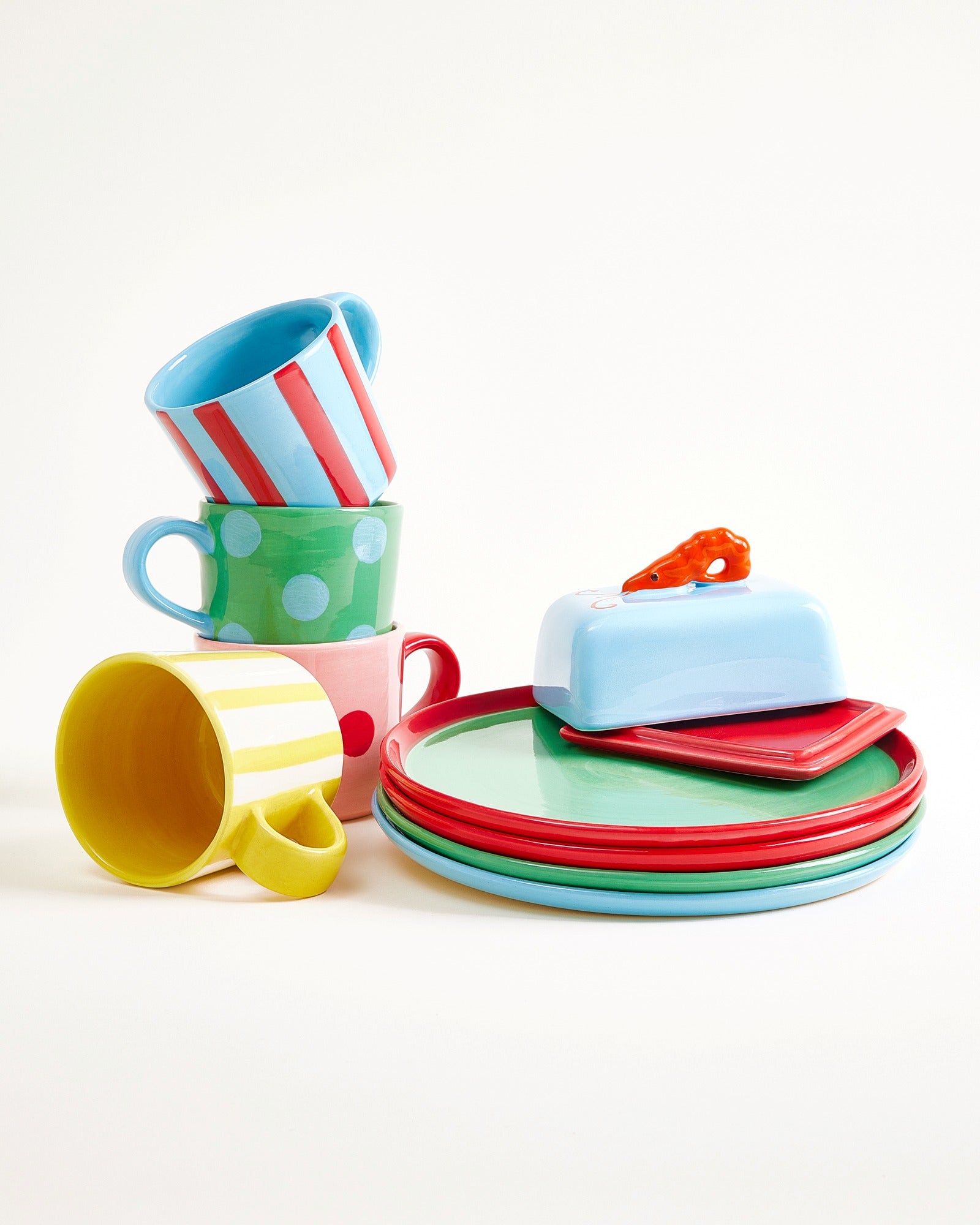 MAM X ISIS MARIA - TABLEWARE SET PALM WAVE MIX 9 PIECES