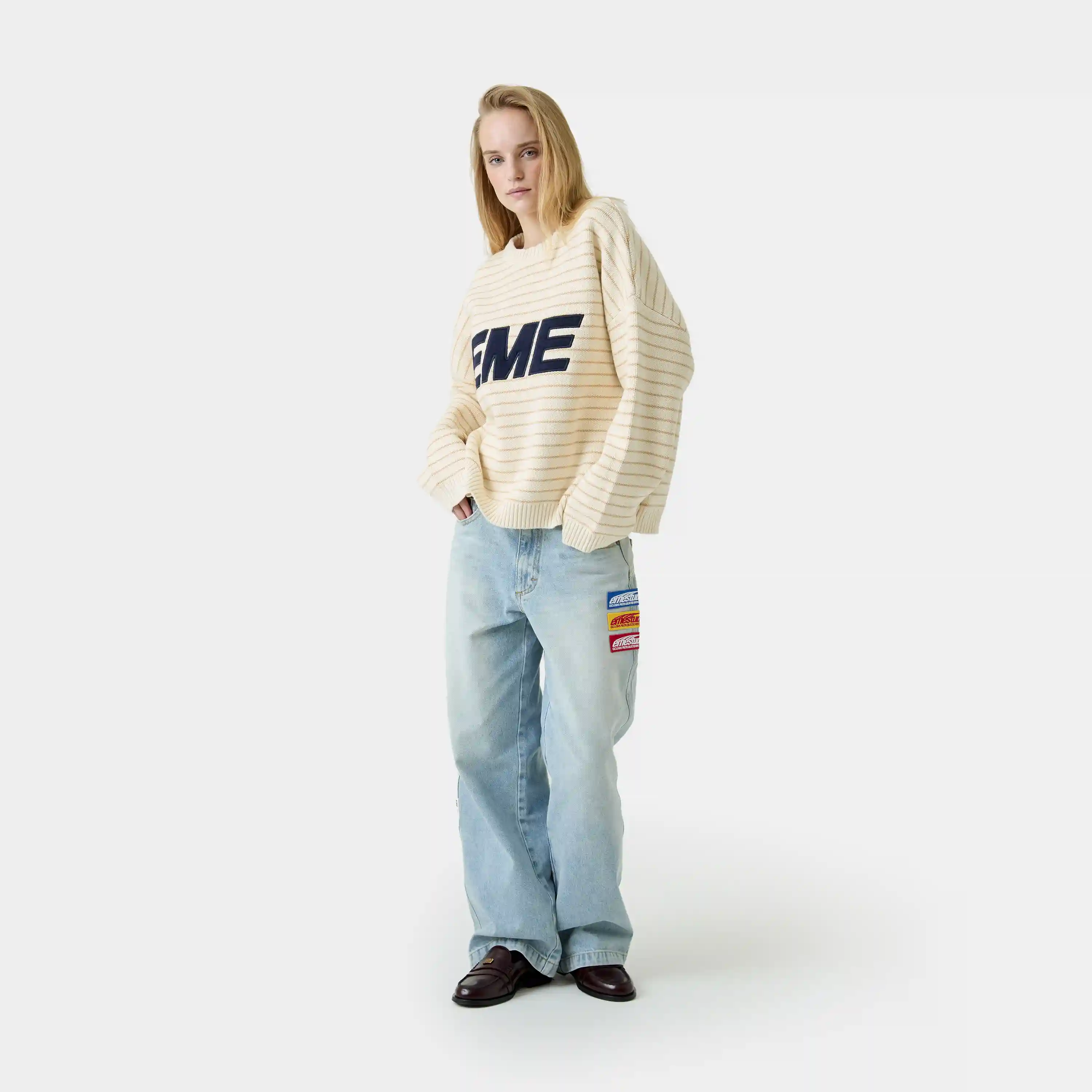 Pinstripe Sugar Knit Sweater