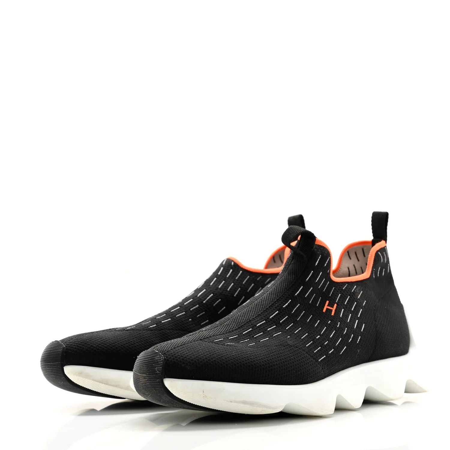 Technical Canvas Goatskin Mens Eclair Sneakers 40 Black