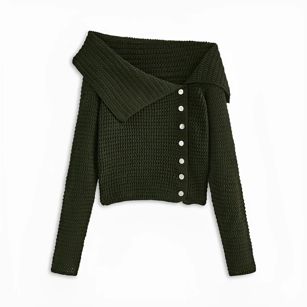 Ginalyn - Pull asymétrique avec épaule dénudée