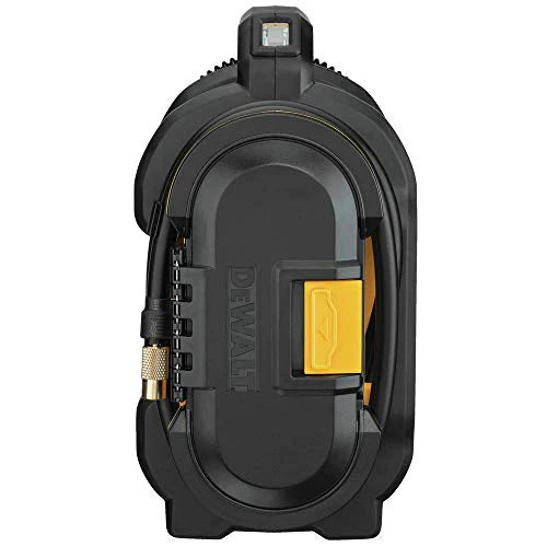 Gonfleur de pneus DEWALT 20V MAX, compact et portable, arrêt automatique, éclairage LED