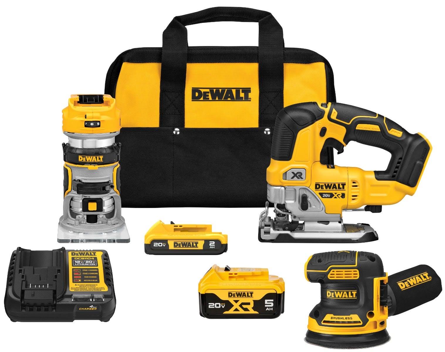 DeWalt DCK307D1P1 20V Max XR 3-Tool Woodworking 5.0Ah Combo Kit-Instock
