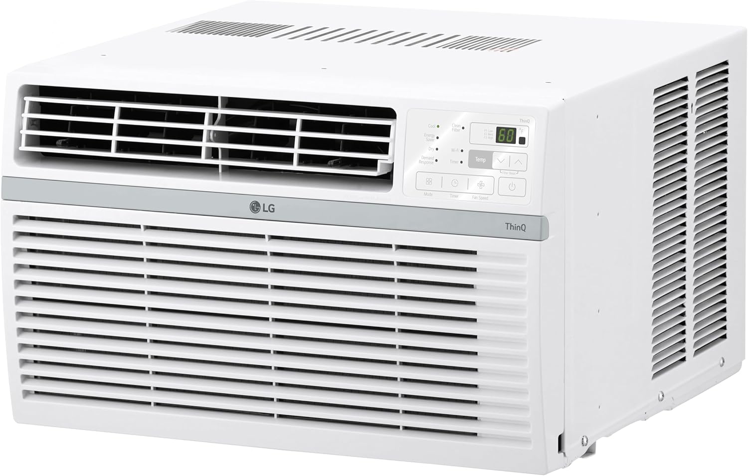 LG LW1024RSMX Window Conditioner, Wi-Fi Enabled w/Remote, 450 Sq.Ft, 4-Way Air Deflection, 3 Cooling and Fan Speeds, 115V, 10,000 BTU, White