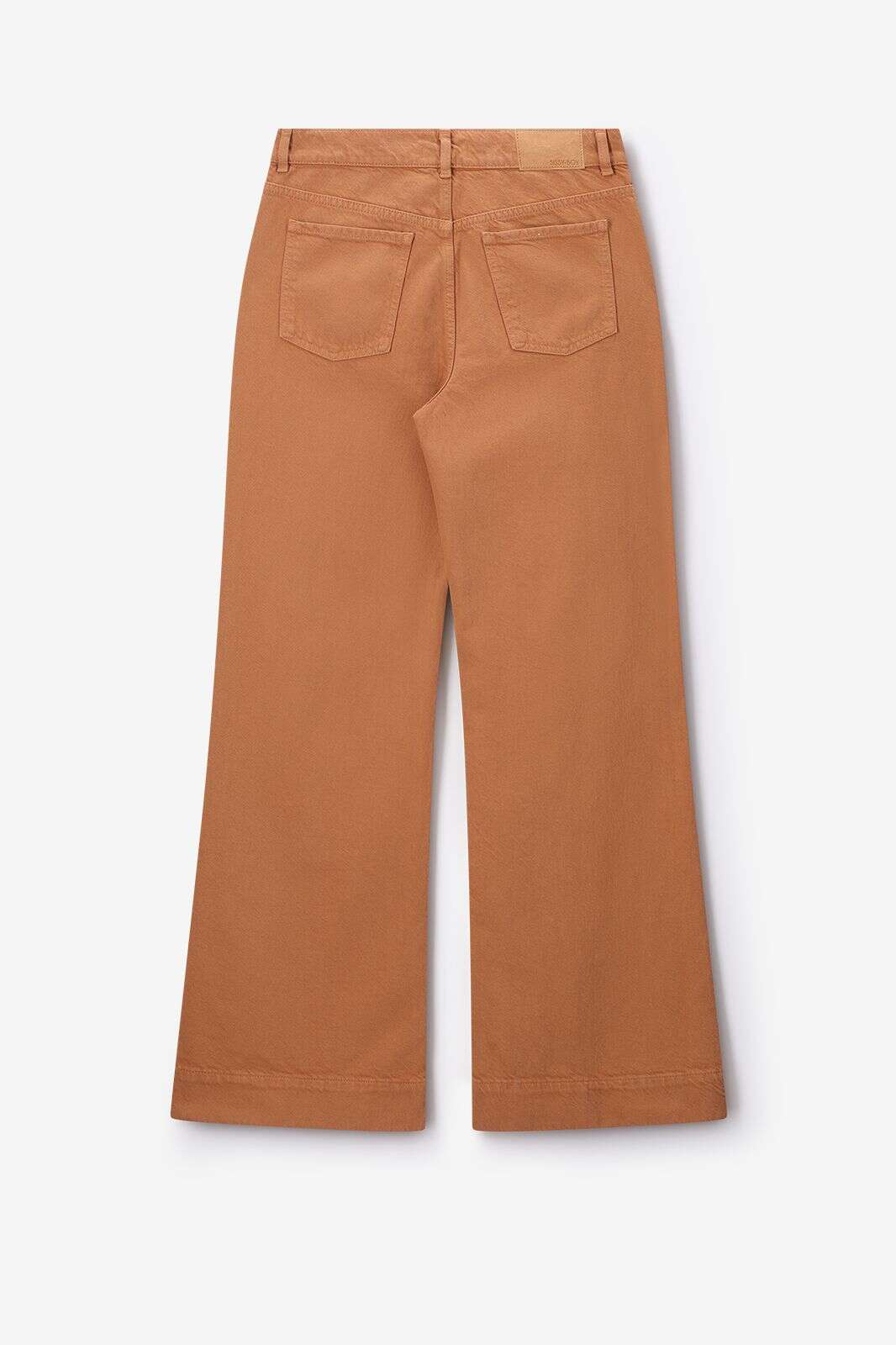 Lichtbruine wide leg jeans