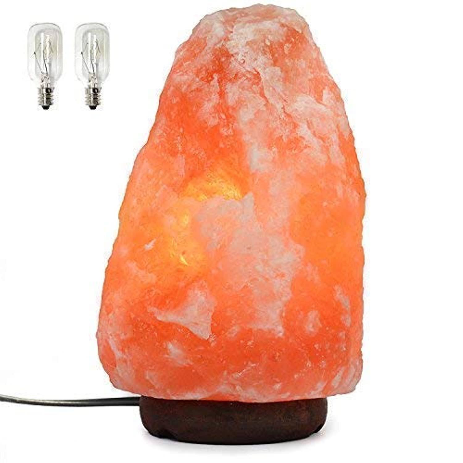 7 inch Himalayan Salt Lamp with Dimmer Cord - Night Light Natural Crystal Rock C