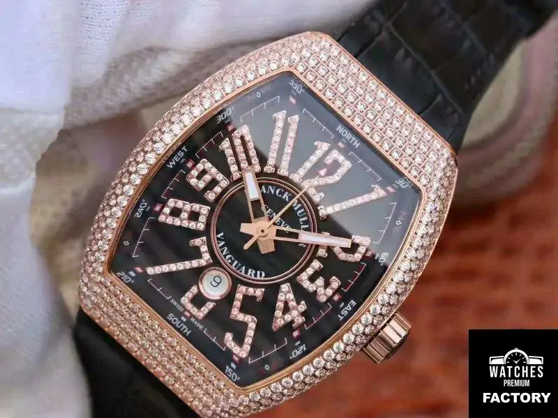 Franck Muller Vanguard 18K Rose Gold V45.SC.DT.D.NBR.CD.5N.NR Black Dial