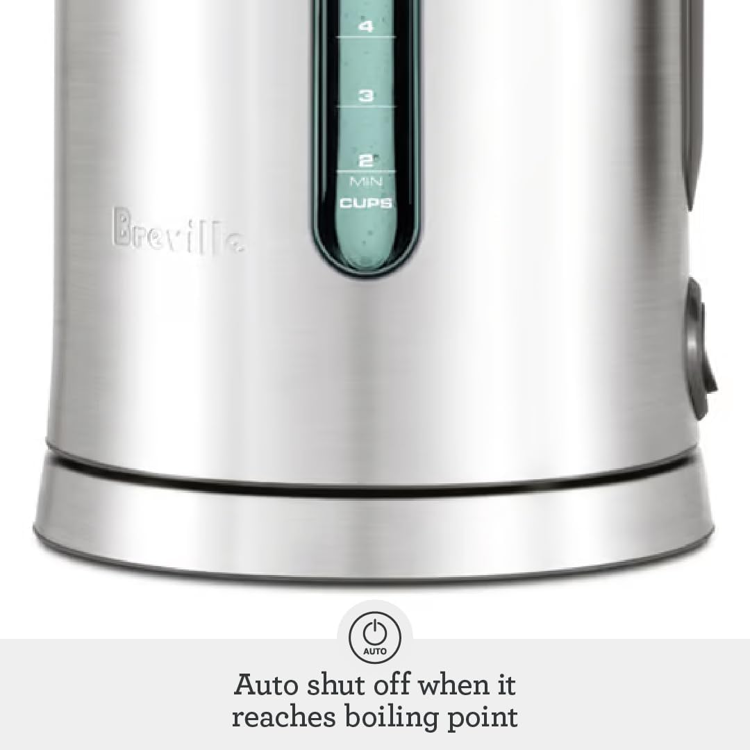Breville BKE700BSS Soft Top Pure Hot Water Kettle, Brushed Stainless Steel