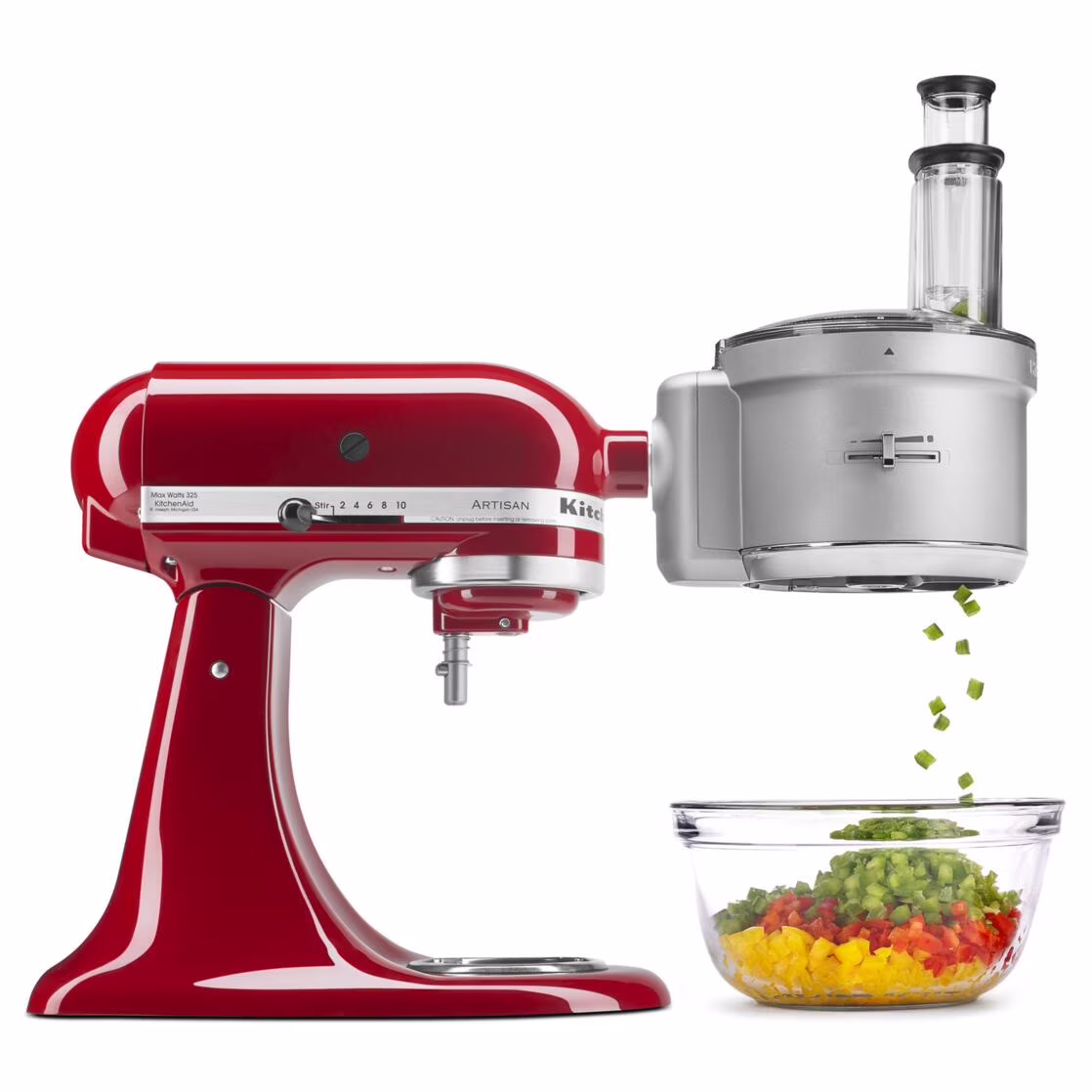 Open Box Kitchenaid Food Processor Attachment with Commercial Style Dicing Kit, Gray, KSM2FPA