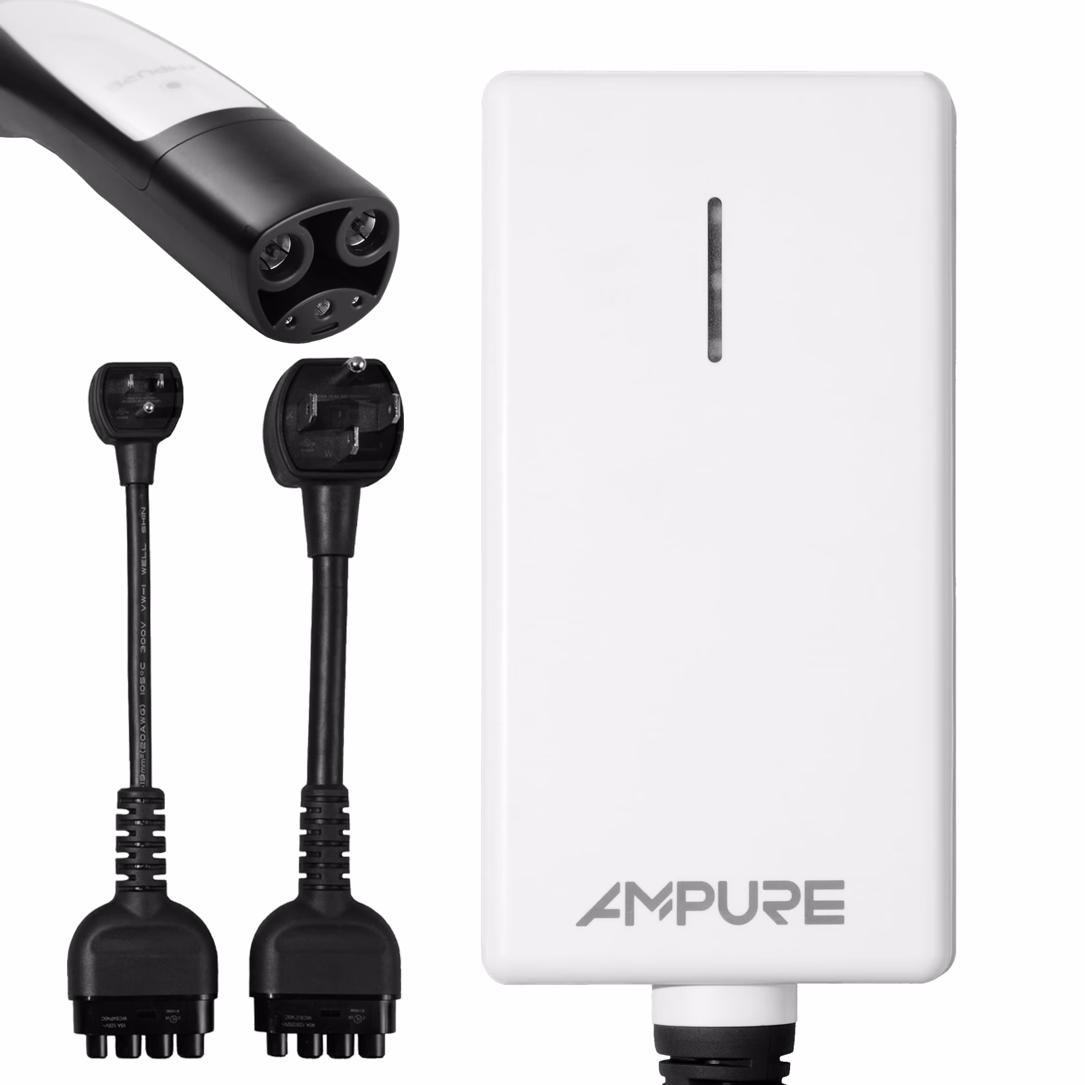 Ampure Go 2 Level 2 EV Charger �?32 Amp, NEMA 14 - 50 Plug, 20ft Cable, NACS Connector, Portable Tesla Home Charger, Waterproof & Travel - Ready