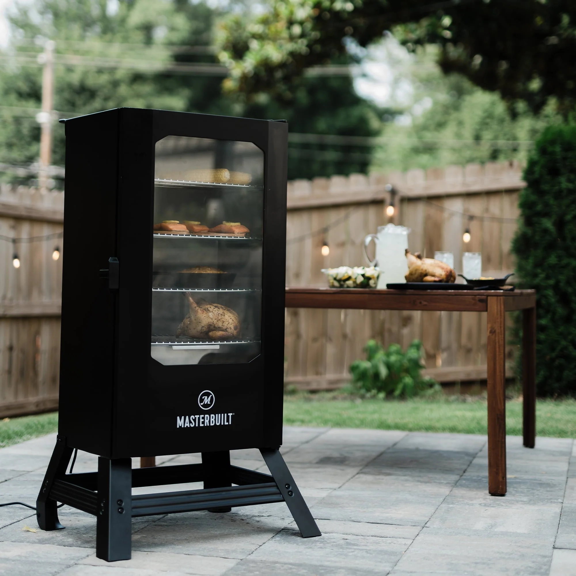 30-inch Digital Electric Smoker with Window and Legs(Black) - Image 10