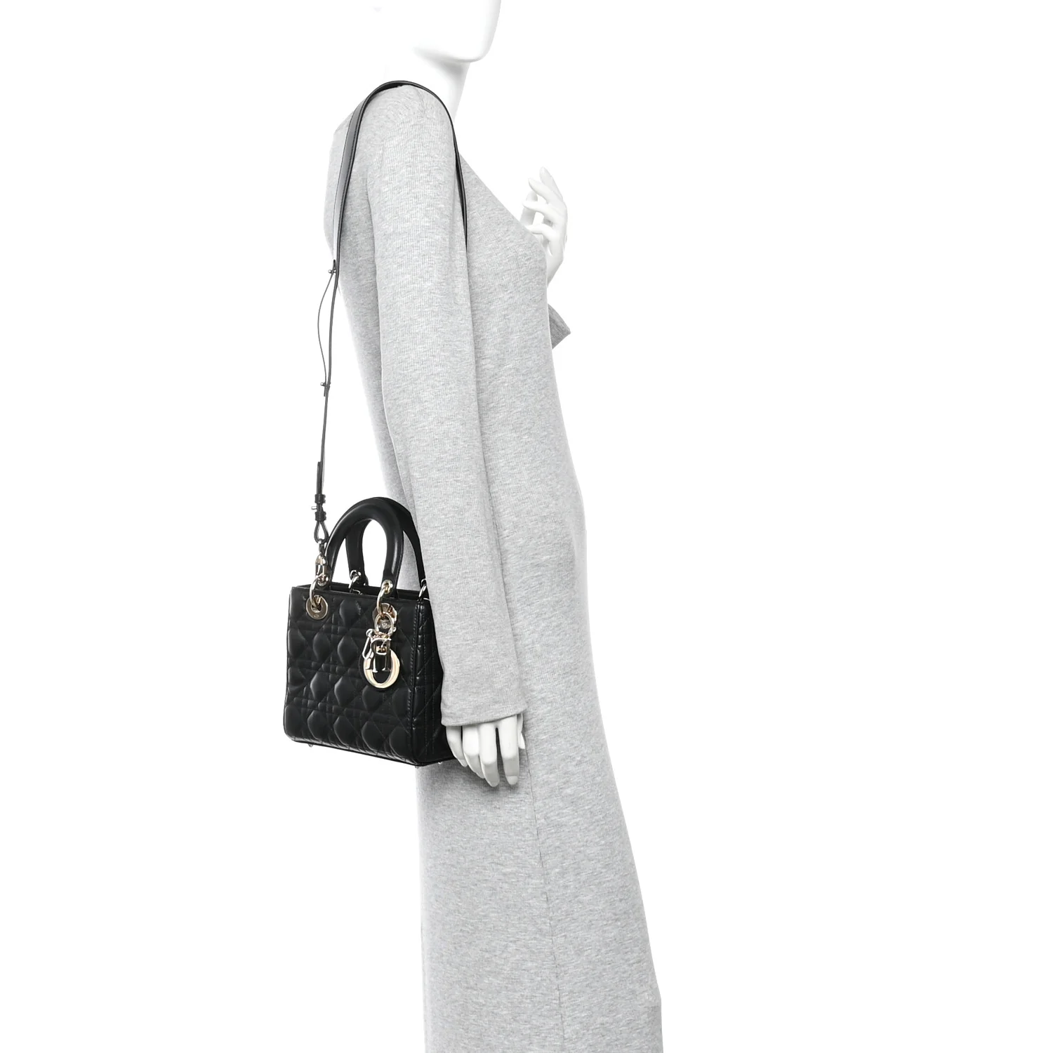 Lambskin Cannage Small My ABCDior Lady Dior Black