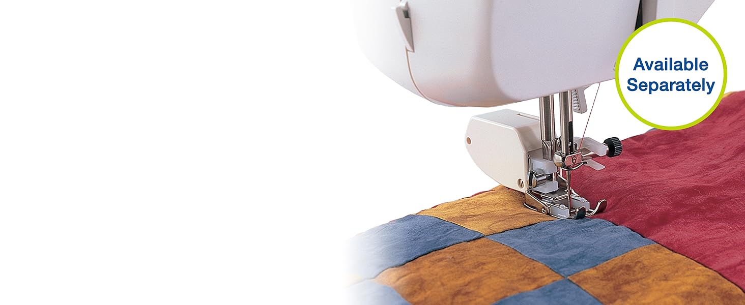 Image d'un tissu cousu avec une icône verte circulaire en haut à droite indiquant « disponible séparément »