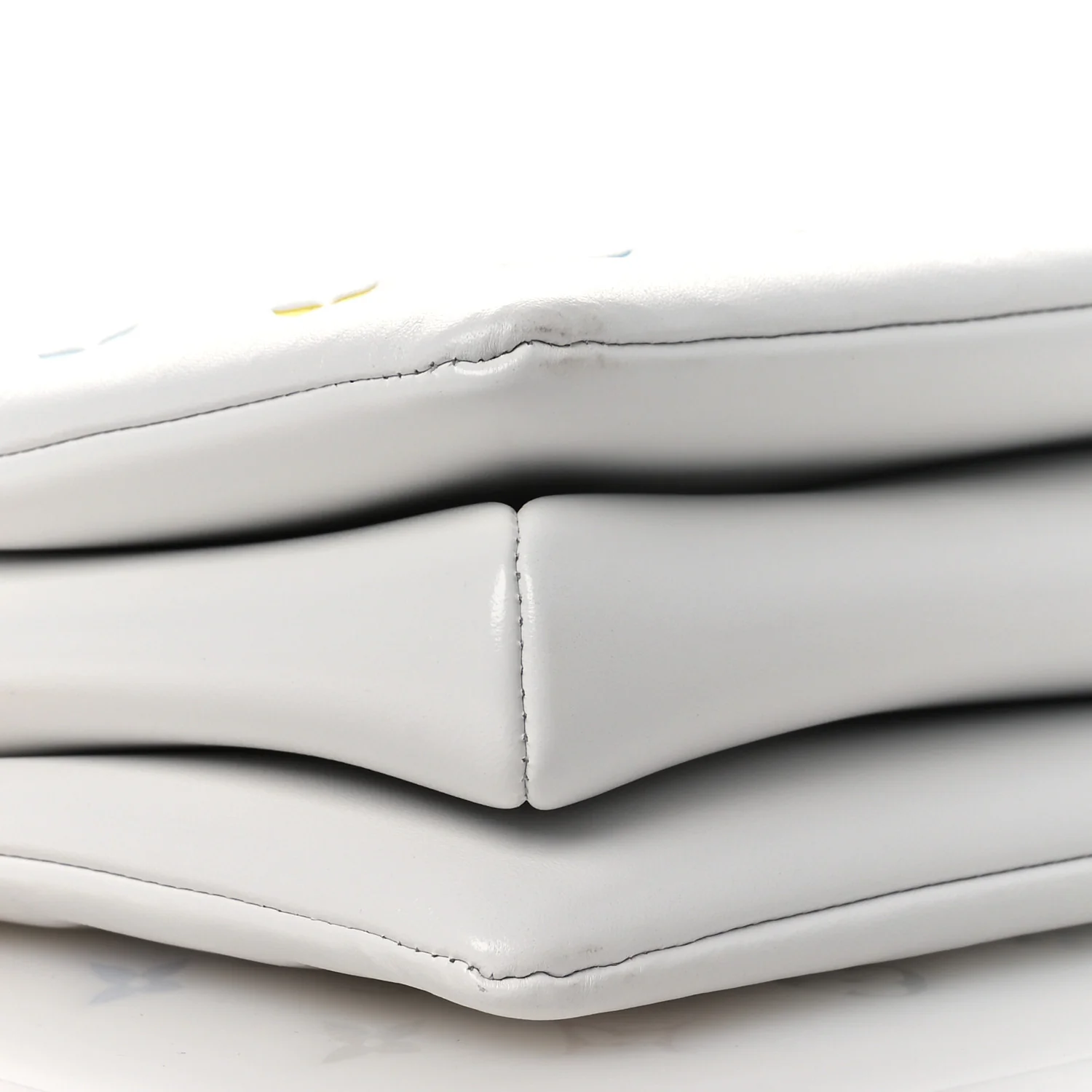 LV x TM Lambskin Embossed Monogram Coussin PM White Multicolor