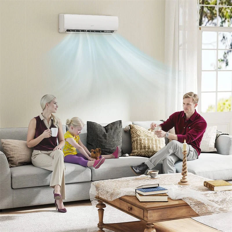 17000 BTU Mini Split Air Conditioner & Heater Pump System, 208/230V 17 SEER2 Wifi Enabled Inverter Split AC Cools Up to 1250 Sq.Ft, Work with Alexa