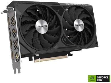 2025 GIGABYTE GeForce RTX 4060 Ti WINDFORCE OC 16G Graphics Card  2X WINDFORCE Fans  16GB 128-bit GDDR6  GV-N406TWF2OC-16GD Video Card
