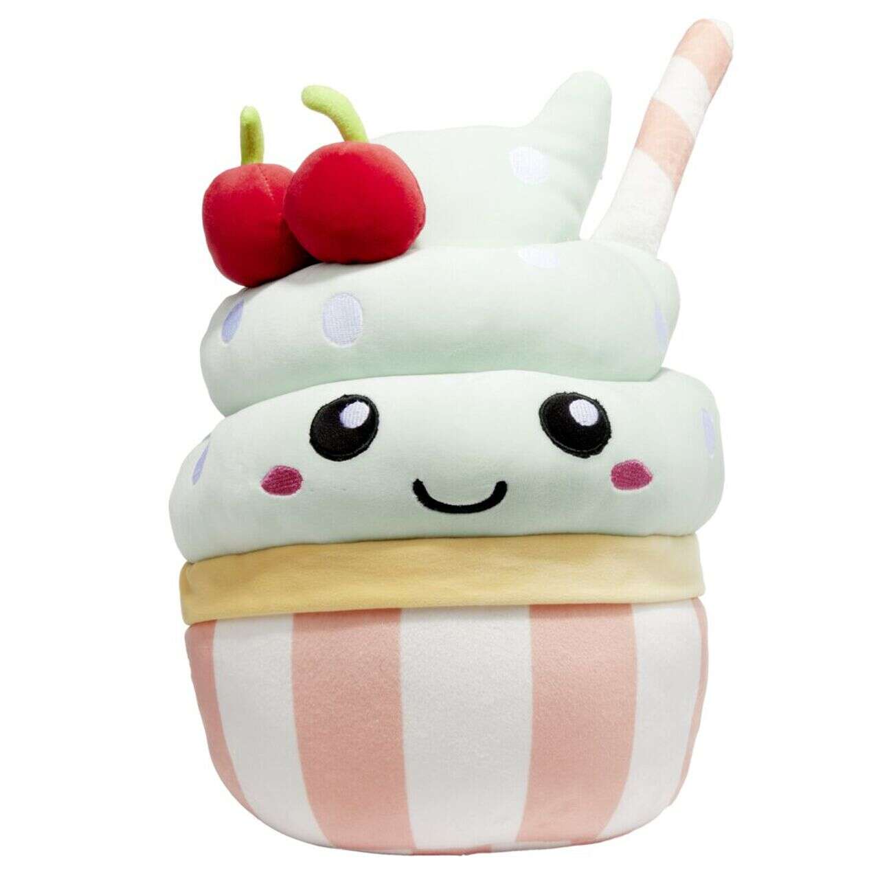 Peluche forme pâtisserie Ø36xH28cm (2 modèles)