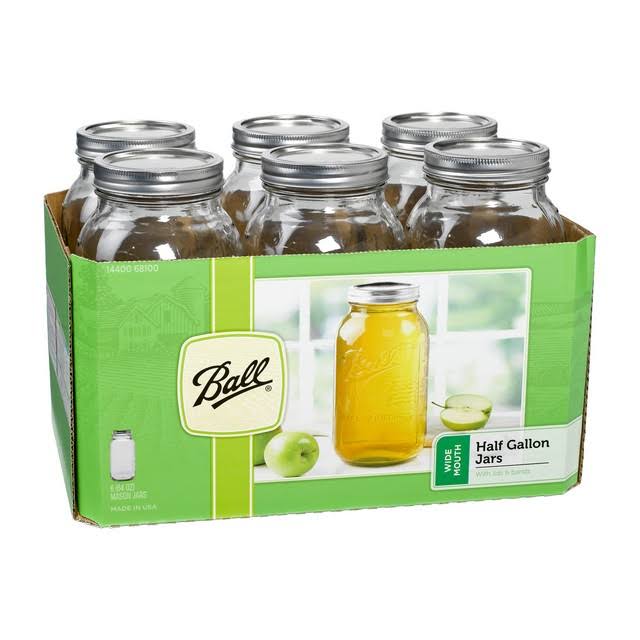 Ball Wide Mouth Half Gallon Jars - 6 count