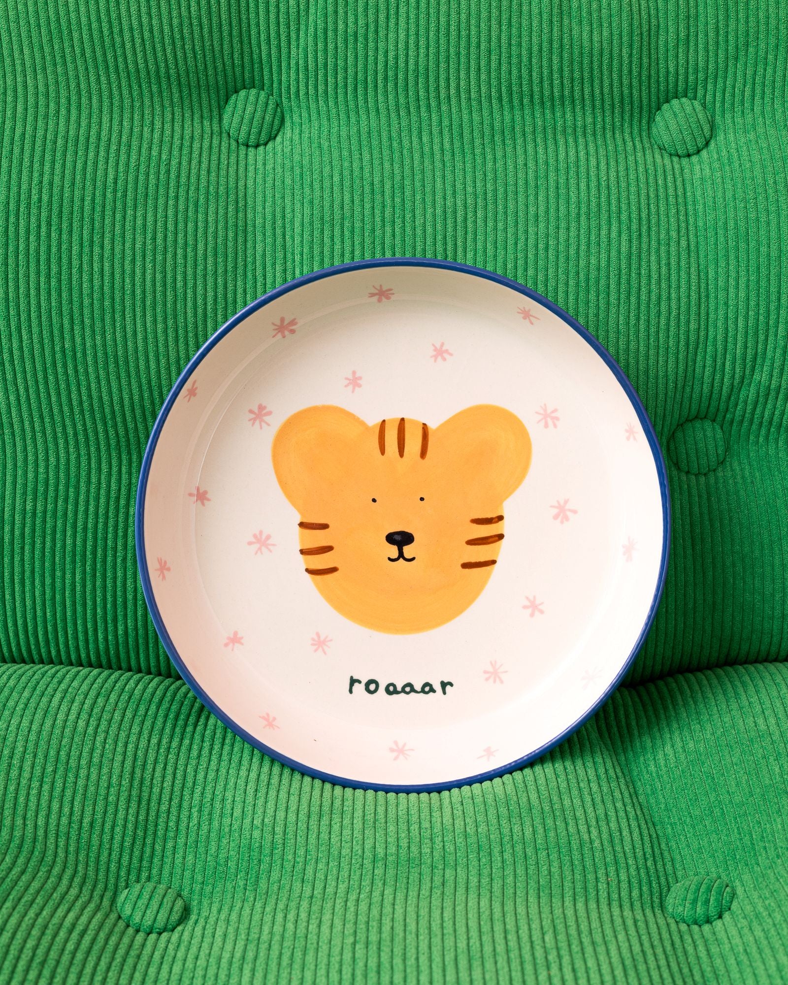 MIIO MIINI MODERN PASTA PLATE ROAR WHITE BLUE