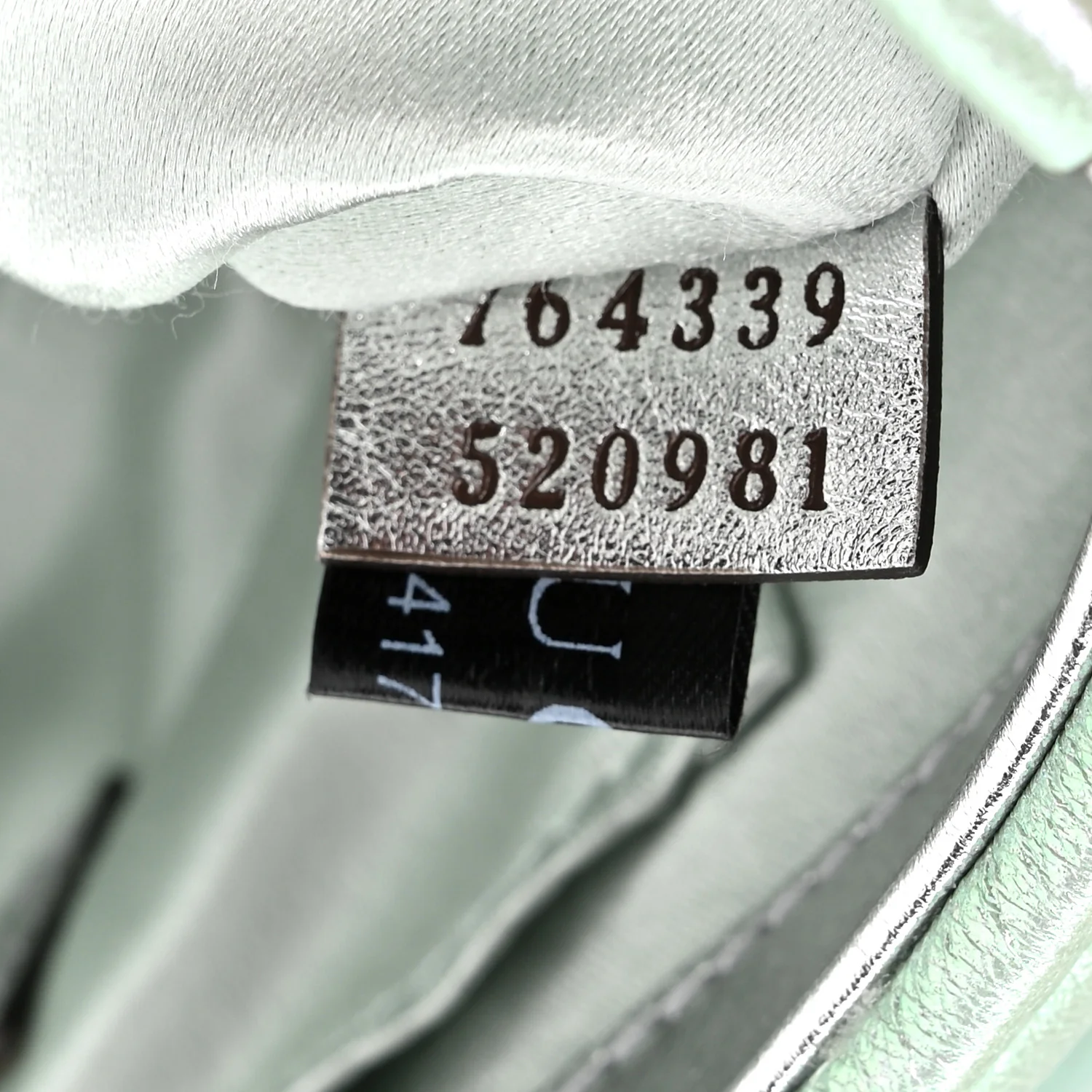 Iridescent Nappa Vertical Matelasse Small Maxi Horsebit Chain Shoulder Bag Iridescent Salvy Green