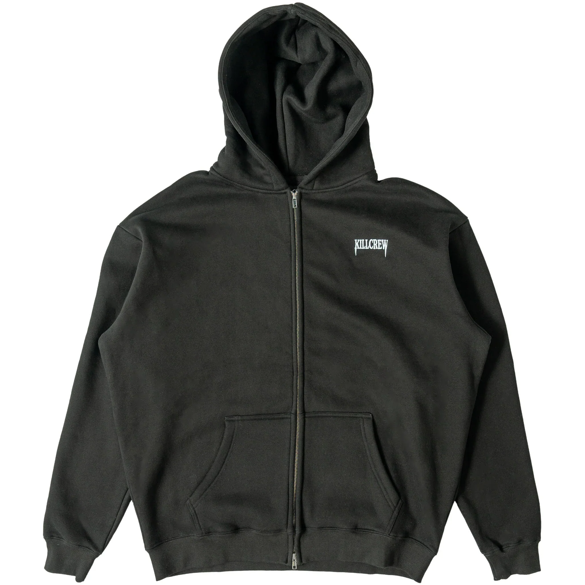 OVERSIZED LUX "SIMPLE" ZIP UP - BLACK