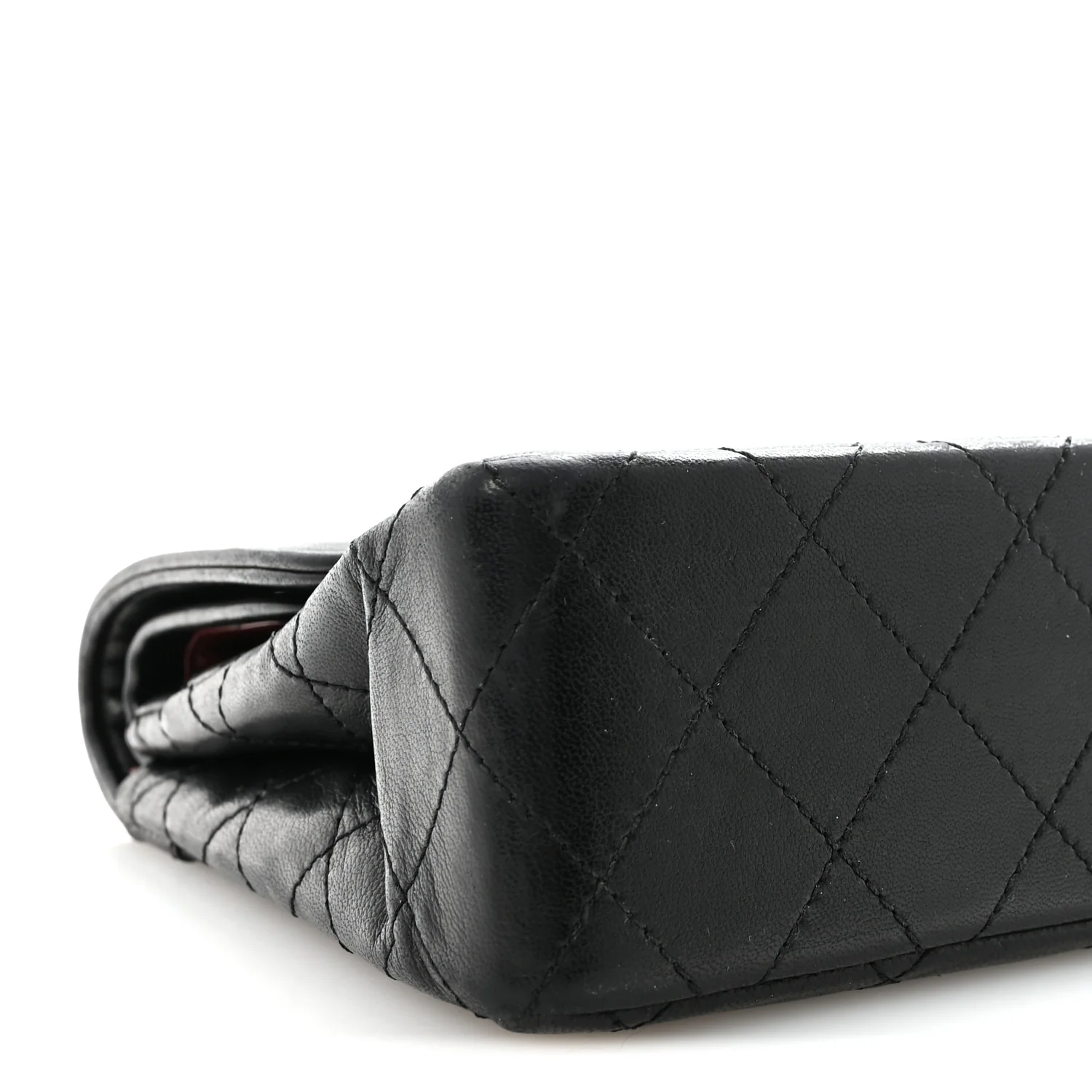 Lambskin Quilted Medium Double Flap Bag Black