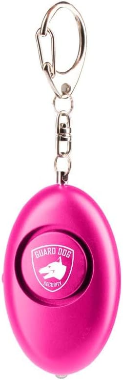 Guard Dog Security Personal Panic Alarm, Keychain, LED Light, 120 Decibels, Rubberized Body, Quick Pull Alarm