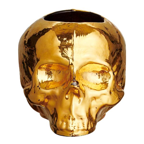 Still Life skull lyslykt 8,5 cm gull