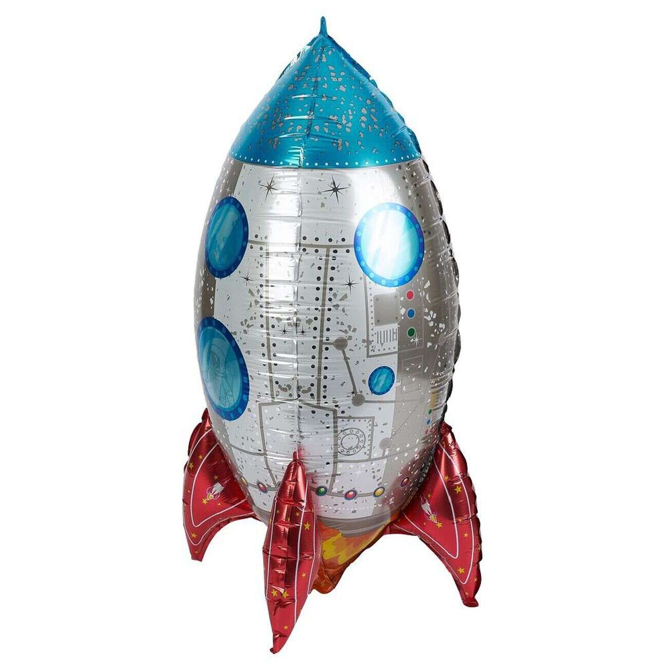 Ballon alu fusée H81cm