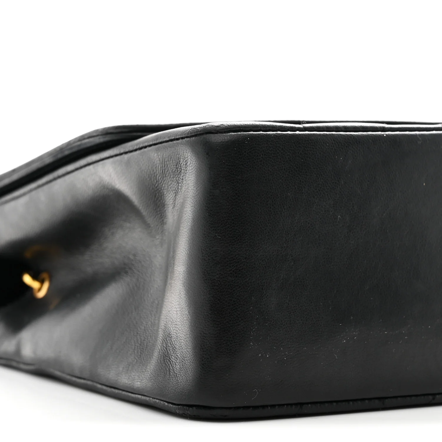 Lambskin Quilted Medium Single Flap Black