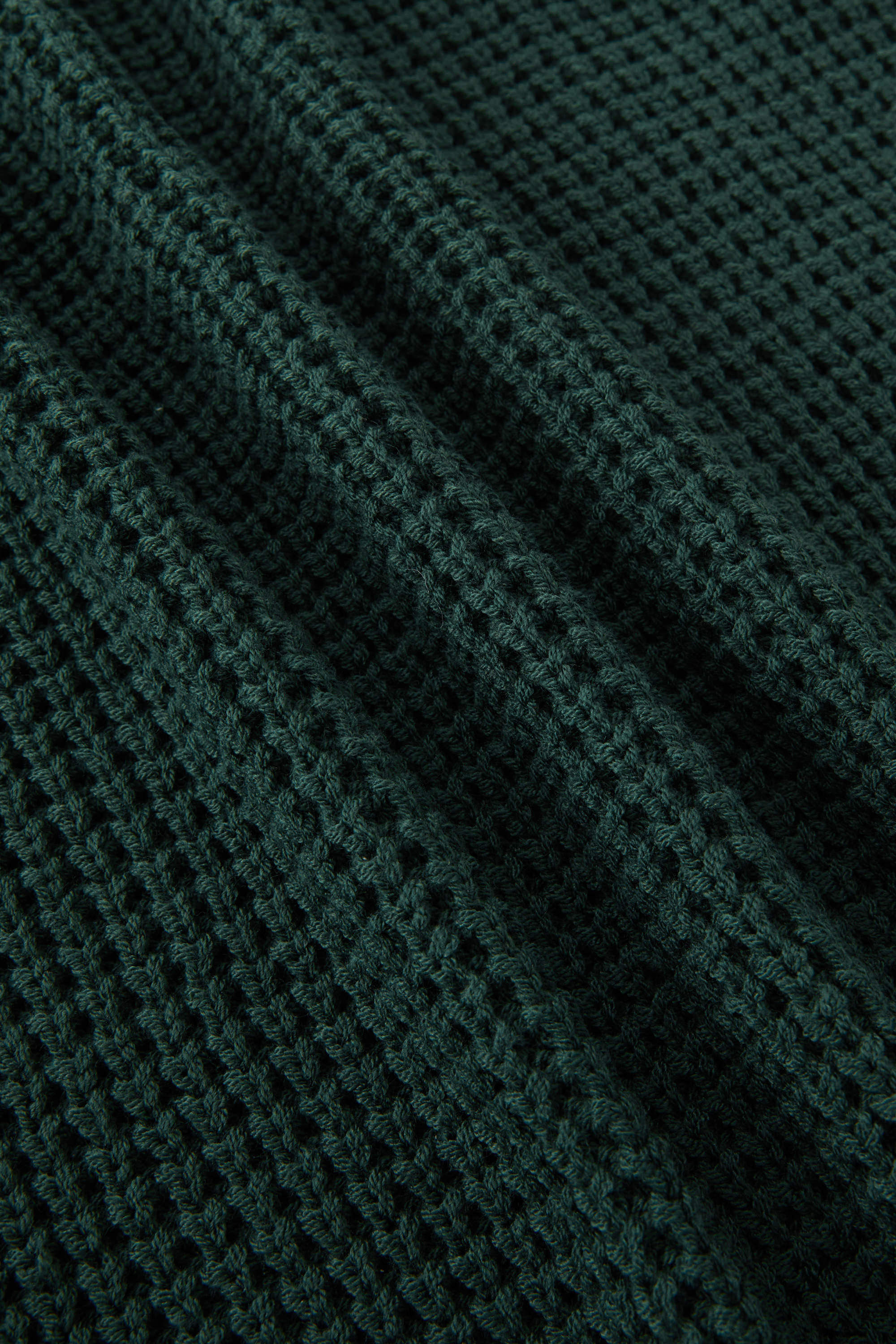 Chunky Knit Women's Waffle Cardigan In Cypress