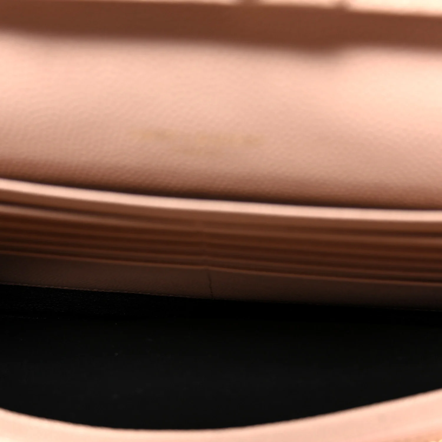 Grain De Poudre Matelasse Chevron Monogram Chain Wallet Pale Pink